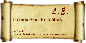 Leimdörfer Erzsébet névjegykártya